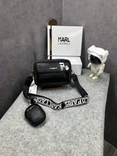 Karl Lagerfeld Paris Maybelle Crossbody Pouch With OG Box & Dust Bag Black
